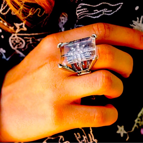 💫⭐️💫 “STARRY SERENITY” WHITE RING ~ PAPARAZZI❗️ STUNNING❗️💫⭐️💫 - Picture 3 of 3